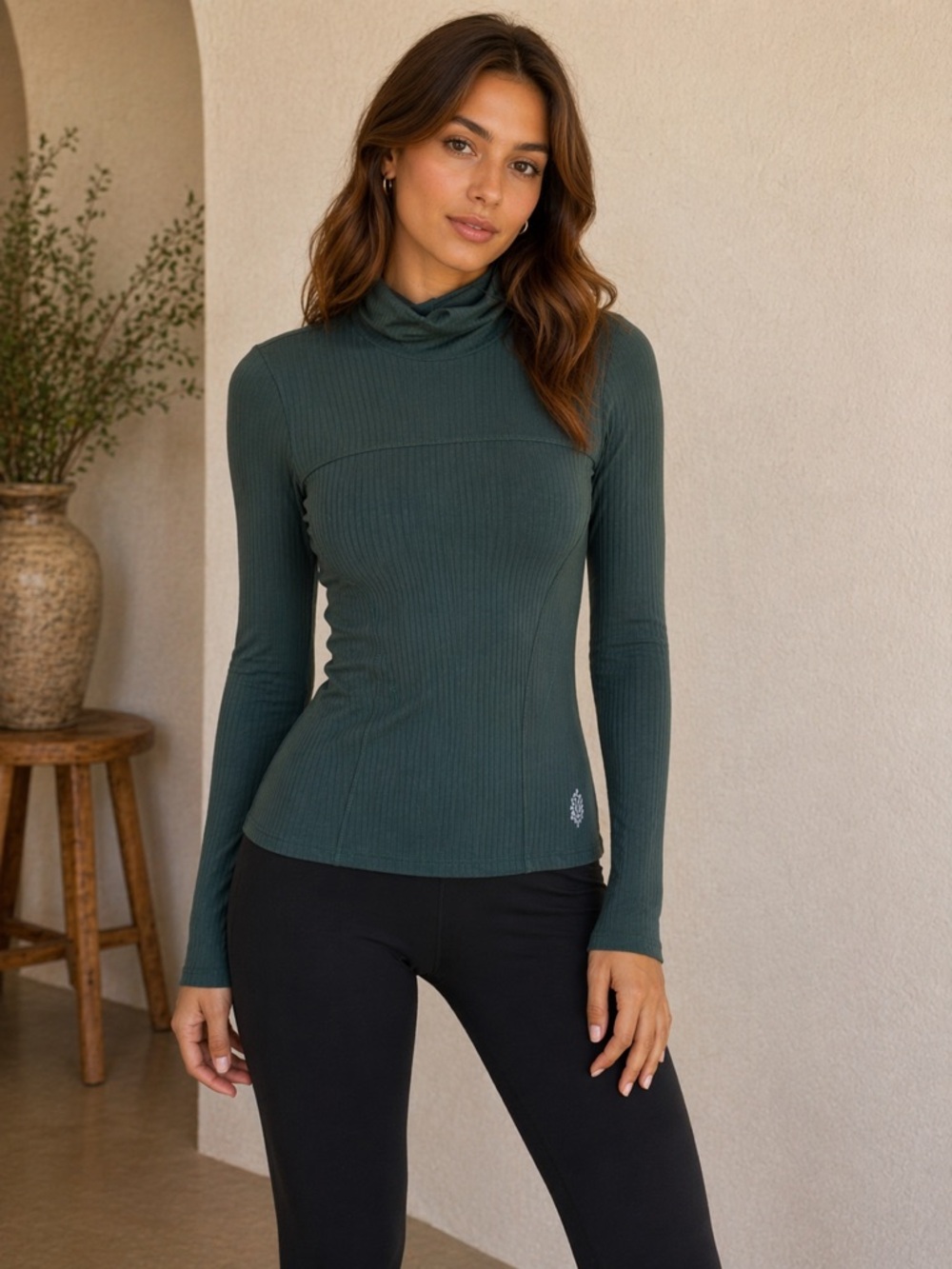 Free People Olive Green Ribbed Turtleneck Top (Long Sleeve)
NWT, never worn
